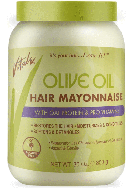 Vitale Olive Oil Hair Mayonnaise 30oz with Oat & Egg Protein and Vitamins
